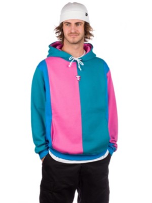 color block teddy fresh hoodie