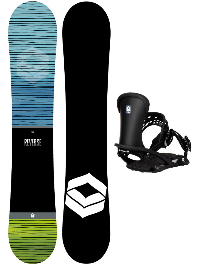 FTWO Reverse 162W + Pipe L 2020 Snowboard Set