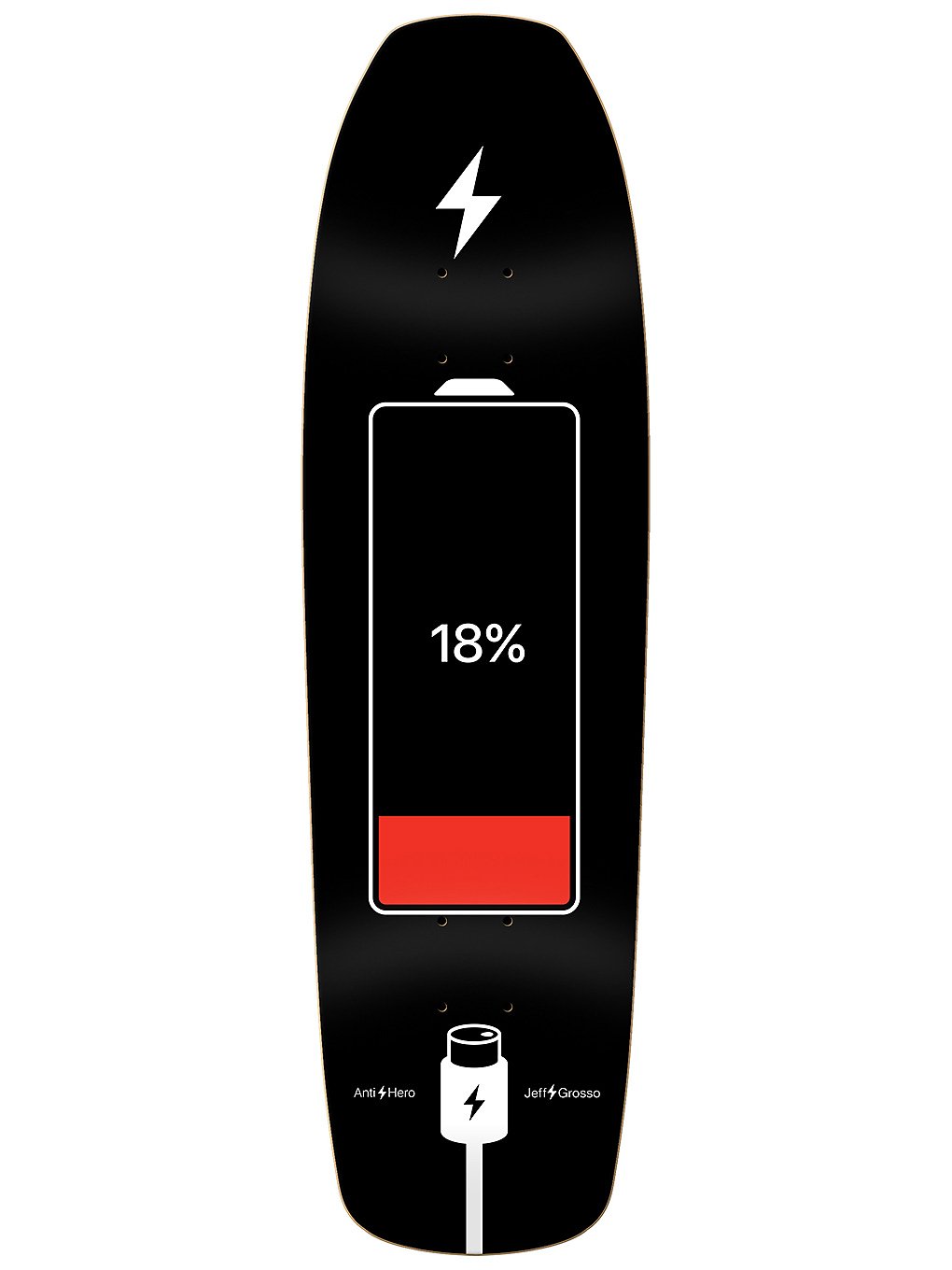 Antihero grosso batterylife 9.25 skateboard deck kuviotu, antihero