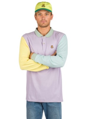 long sleeve polo pastel color