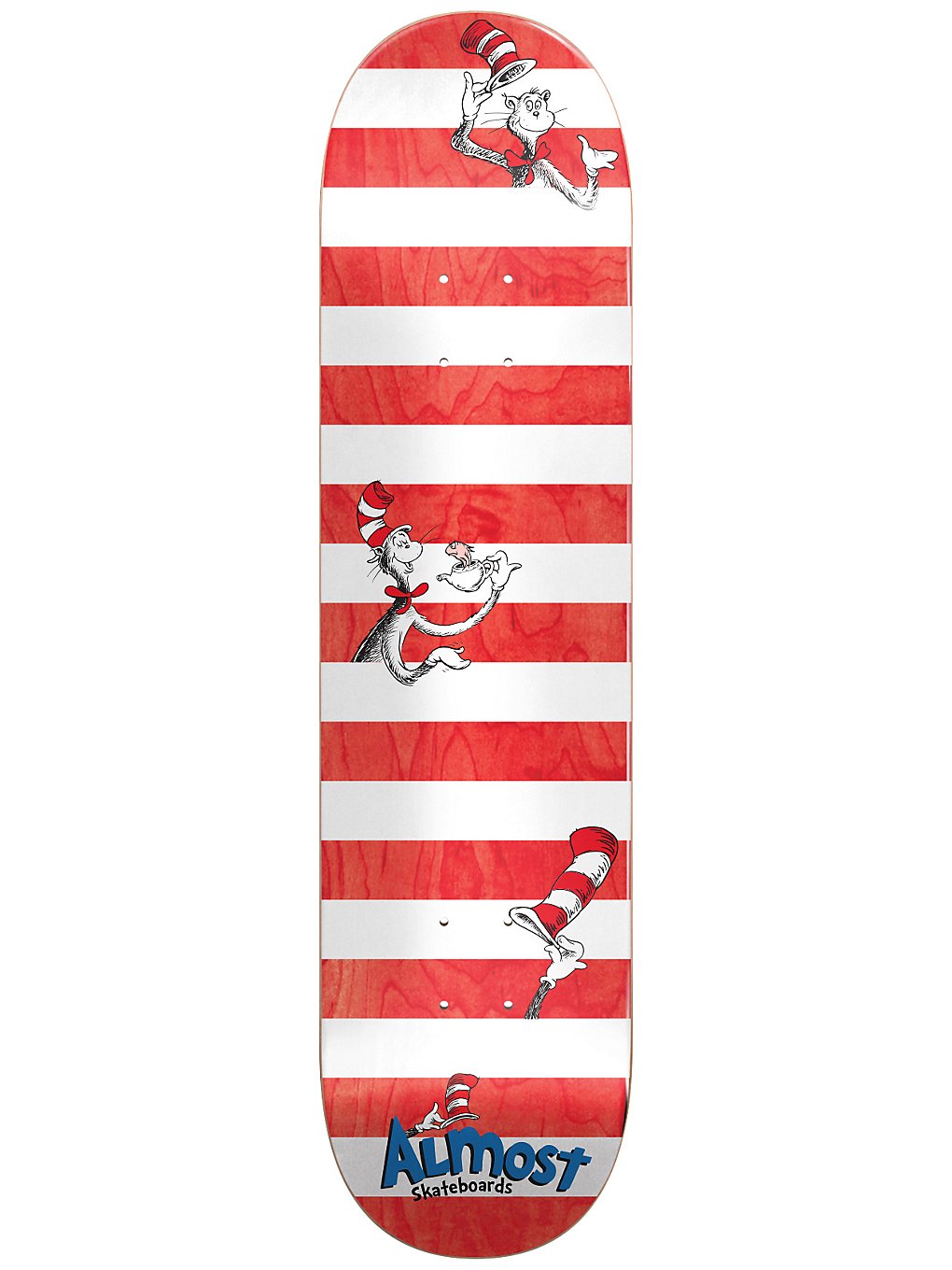 Almost x dr seuss youness 8.125 skateboard deck kuviotu, almost