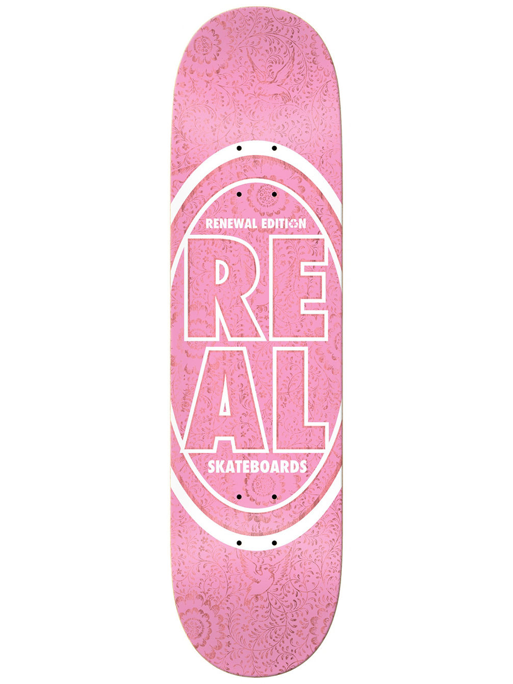 Stacked Oval Floral Pink 8.06&amp;#034; Skateboard deck