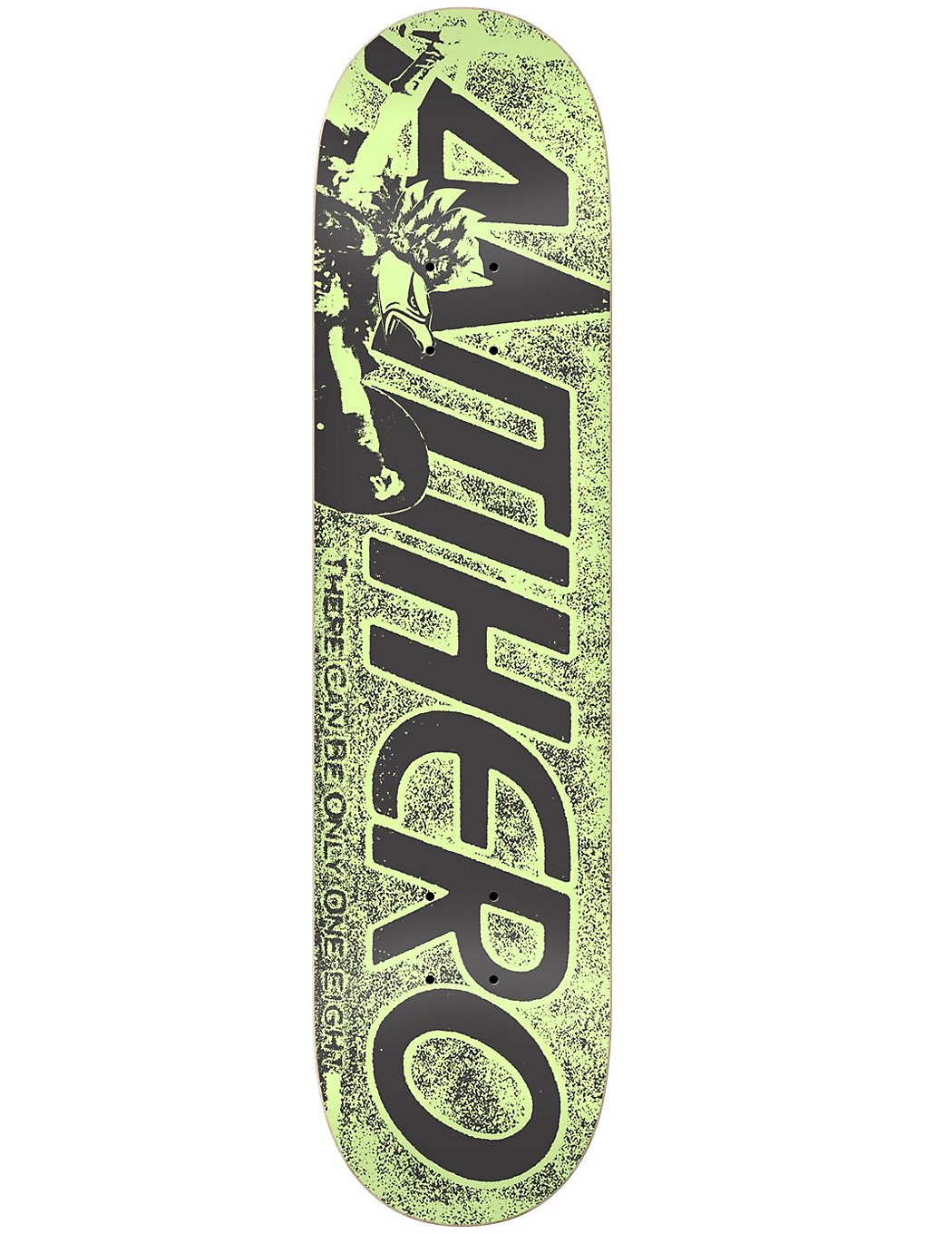 Antihero highlander hero 8.06 skateboard deck kuviotu, antihero