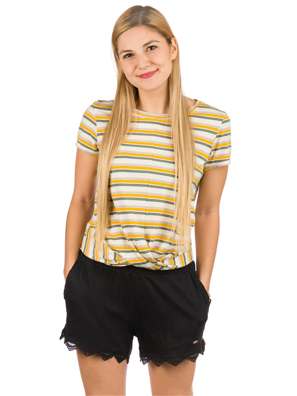 Leona Stripe Camiseta