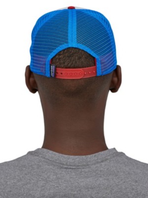 Casquette visière courbée bleue P6 logo trucker hatPatagonia Headict