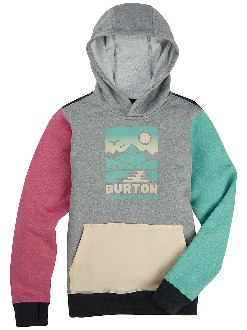 Burton oak hoodie harmaa, burton