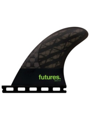 Futures Fins Quad QD2 4.00 80-20 Blackstix Fin Set