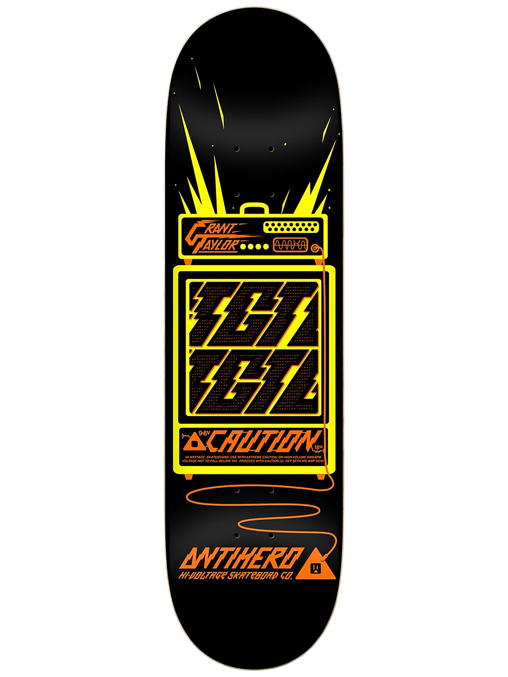 Antihero taylor high-voltage 9.0 skateboard deck kuviotu, antihero