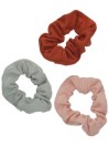 Stone and Locket 3Pk Scrunchie