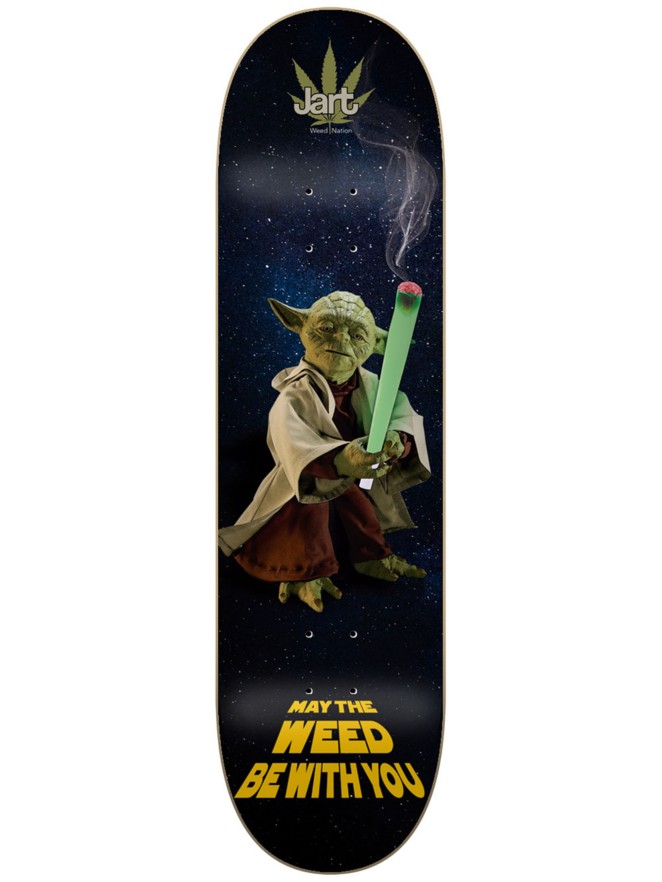 Jart Weed Nation Yoda 8.375″ Skateboard Deck