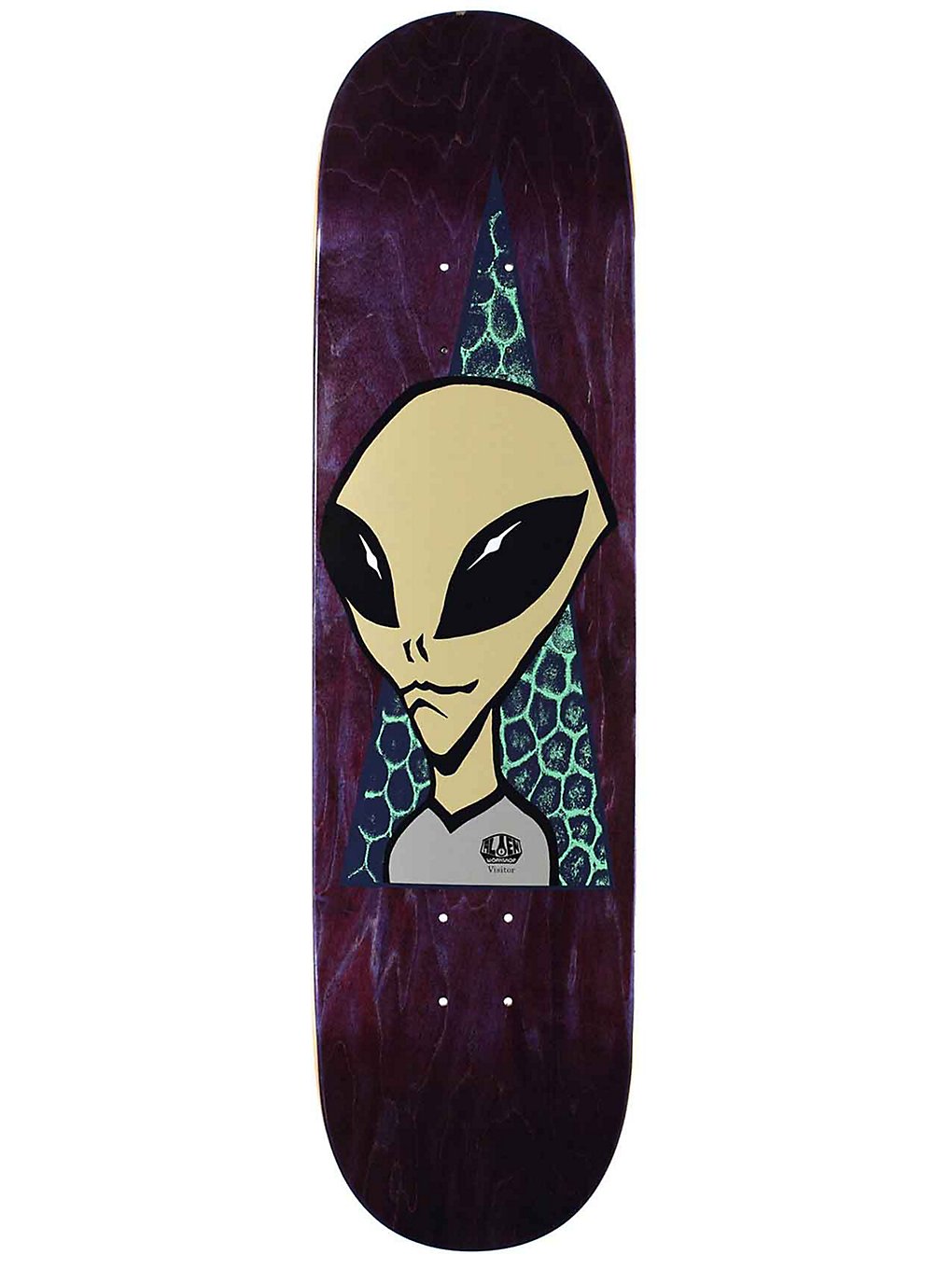 Alien workshop visitor 8.25 skateboard deck kuviotu, alien workshop