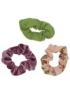 Stone and Locket 3Pk Scrunchie