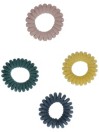Stone and Locket Fuzzy Phone Cord Hair Ties Jewellery