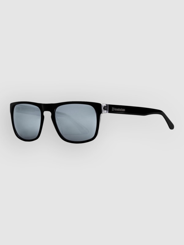 Horsefeathers Keaton Gloss Black Sonnenbrille mirror white