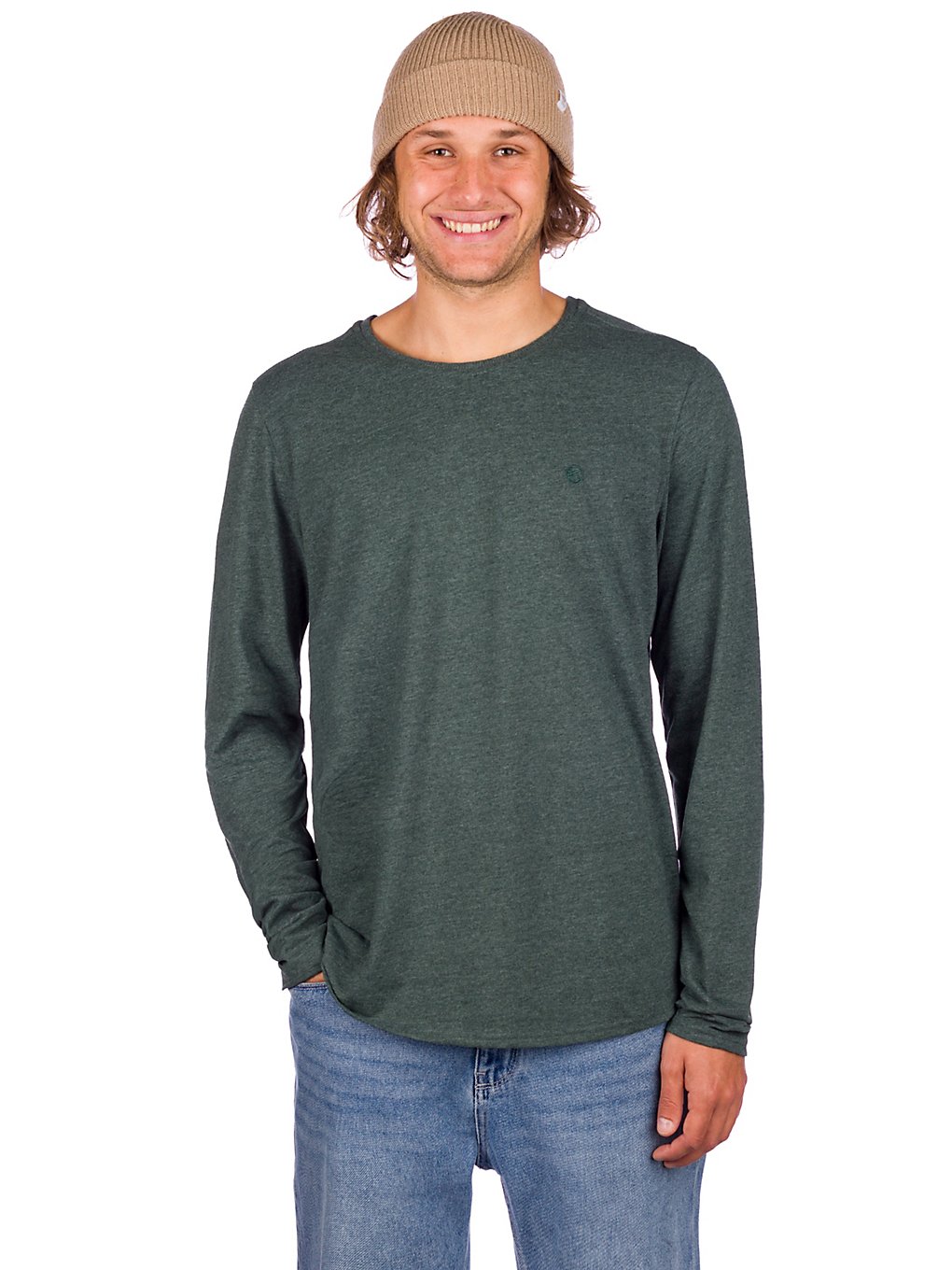Kazane Casten Long Sleeve T-Shirt darkest spruce hthr