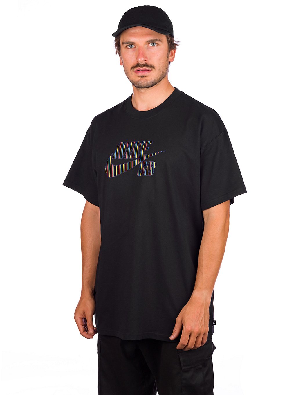 Nike SB Logo Stripe T-Shirt black