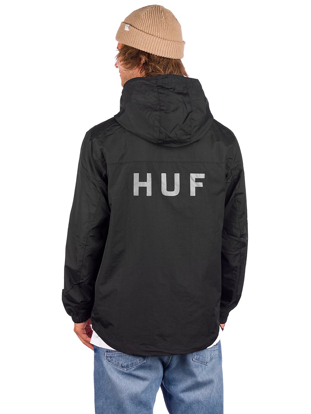 HUF Essentials Zip Standard Shell Jacket noir