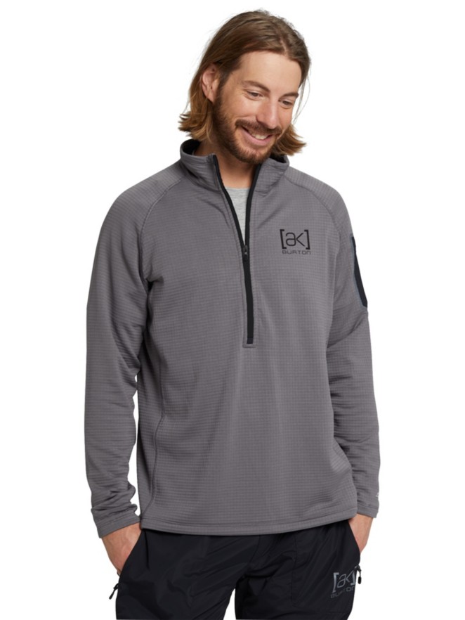 Burton ak Helium Grid Half-Zip Fleece Pullover