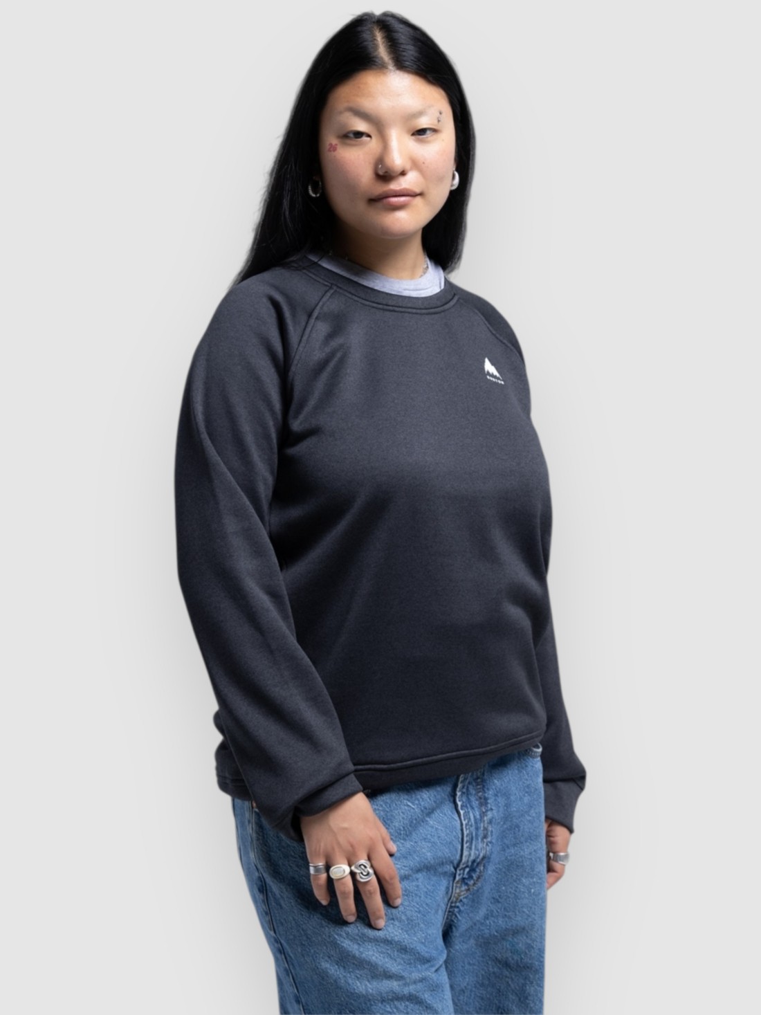 Burton Oak Crew Sweater true black heather