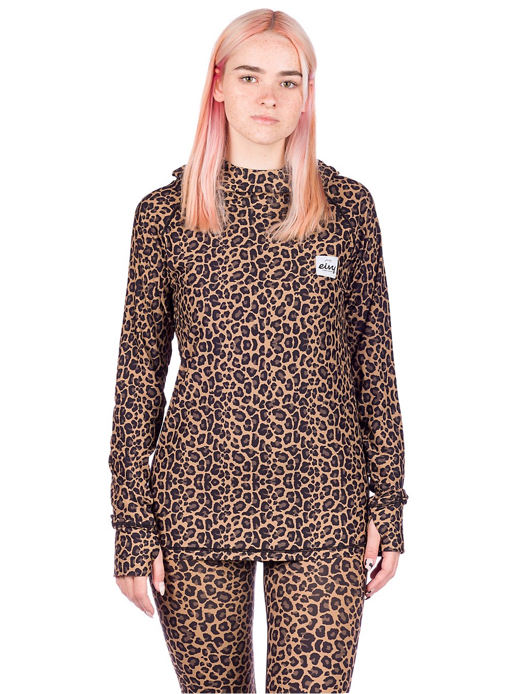 Eivy Icecold Hood Base Layer Top leopard
