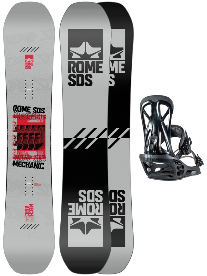 Rome Mechanic 157W + United L Snowboard Set