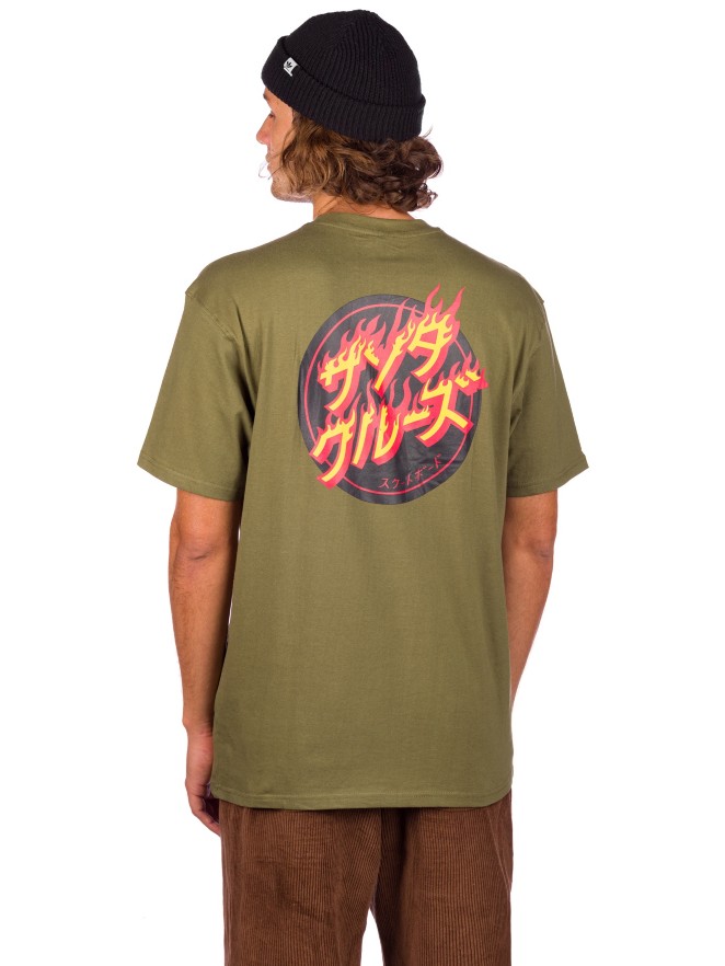 Santa Cruz Flaming Japanese Dot T-Shirt