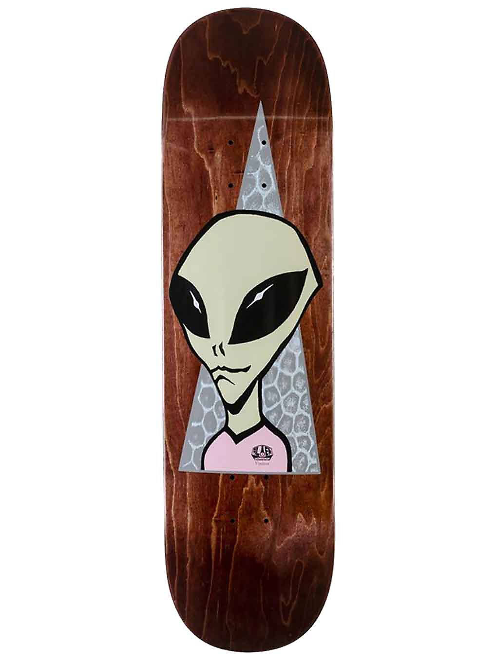 Alien workshop visitor 8.5 skateboard deck kuviotu, alien workshop