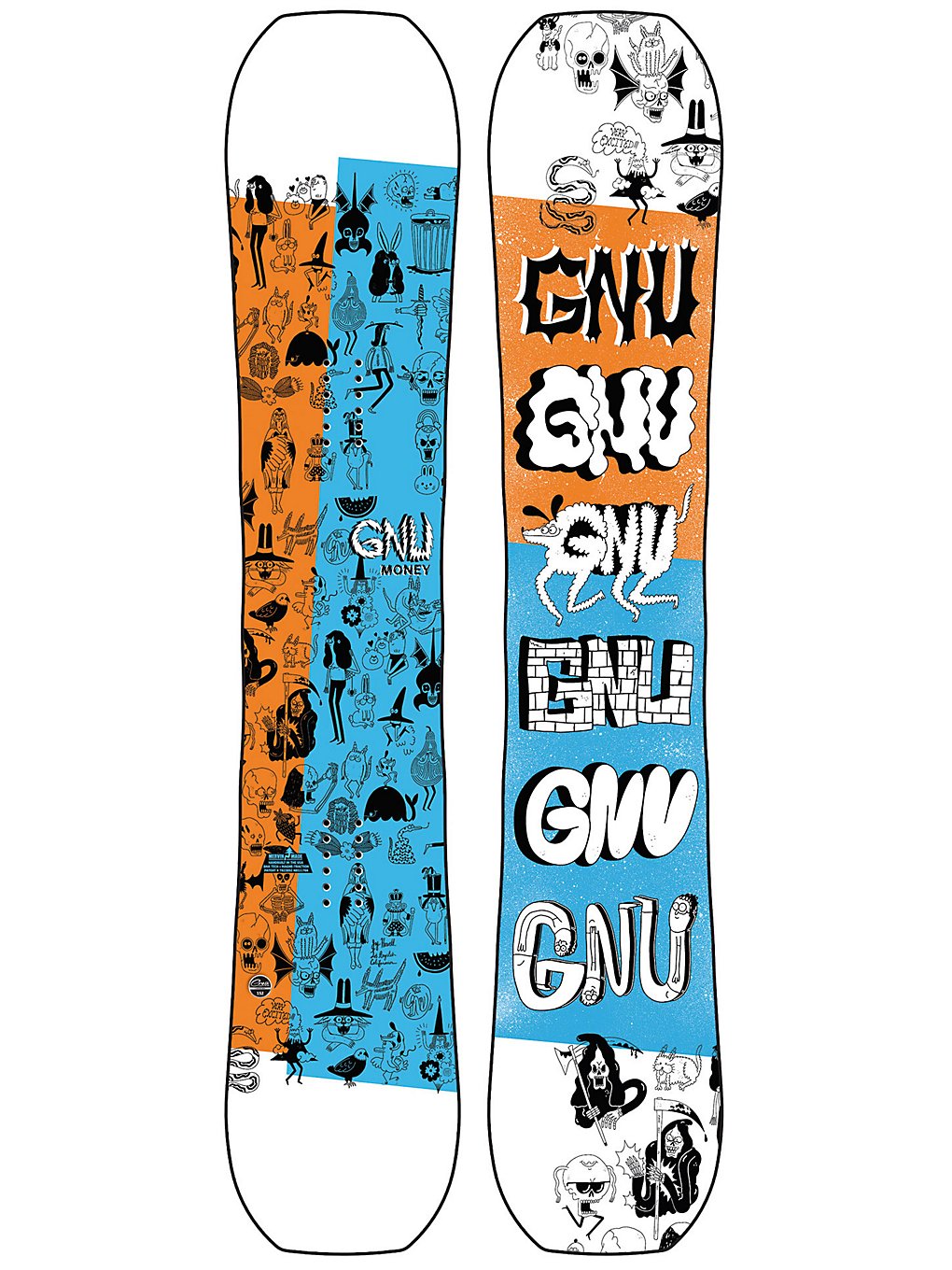 Gnu Money 156 2021 Snowboard à motifs