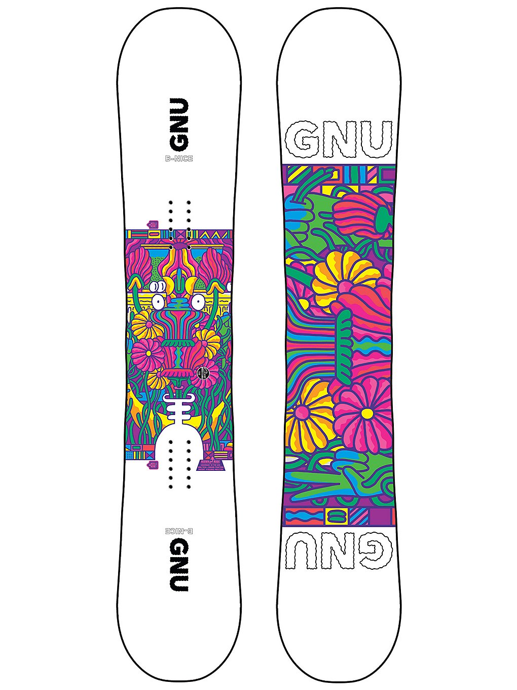 Gnu B Nice 148 2021 Snowboard à motifs