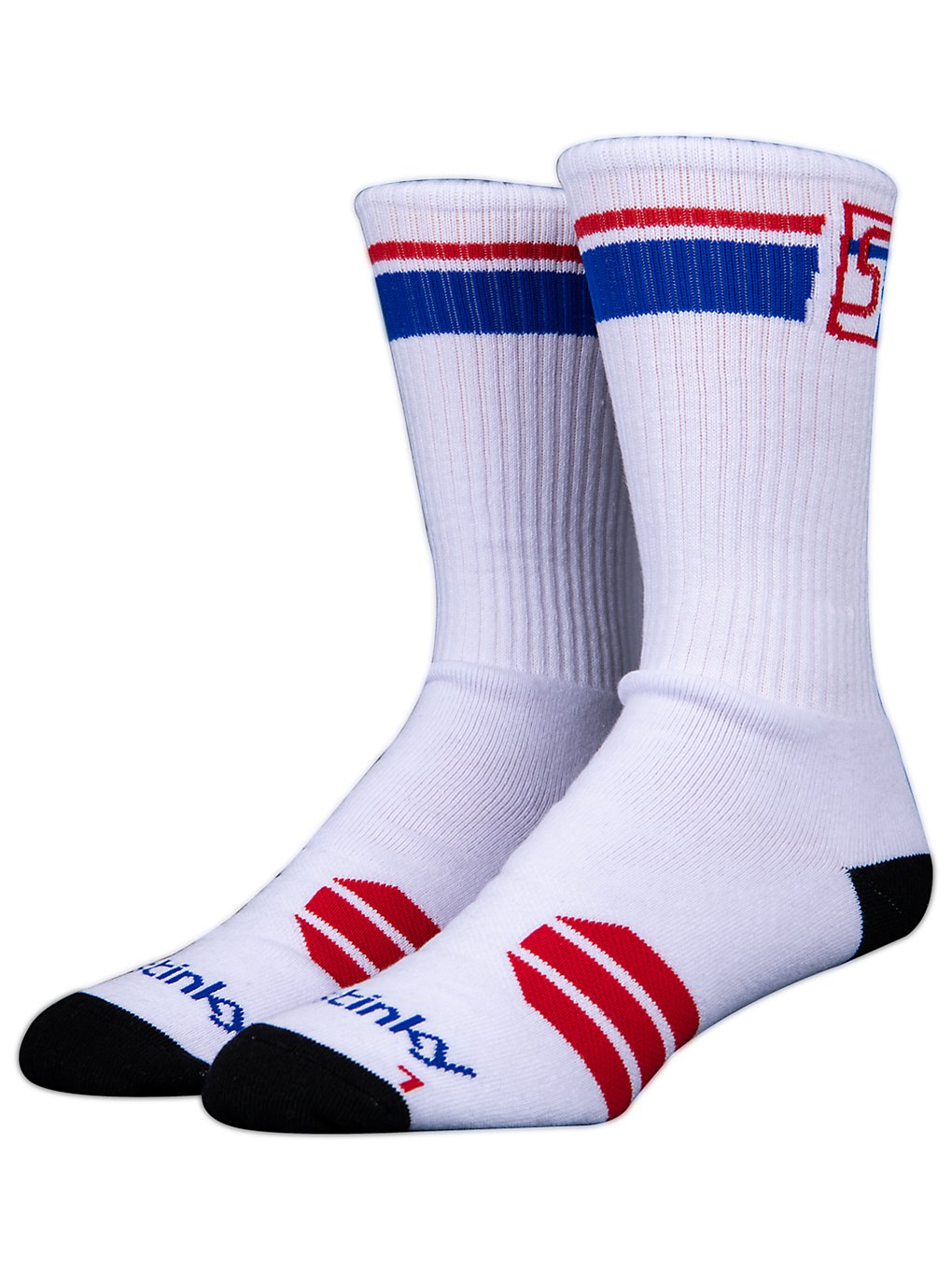 Stinky Socks Starter Skate Socks white/red/blue