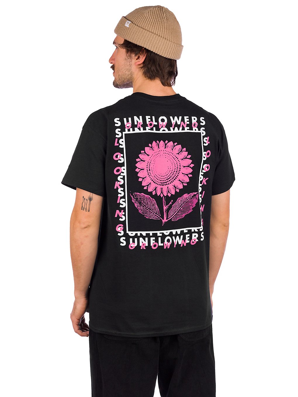 Empyre Sunflower T Shirt nero