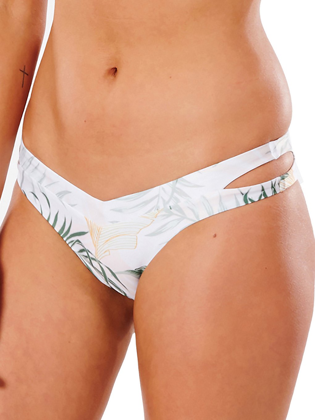 Rip Curl Coastal Palms Skimpy Bikini Bottom white