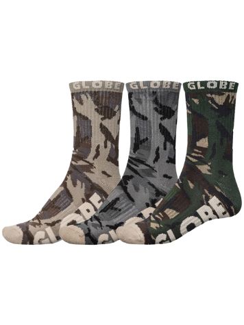 Globe Eco Camo Crew 7-11 3Pk Socken