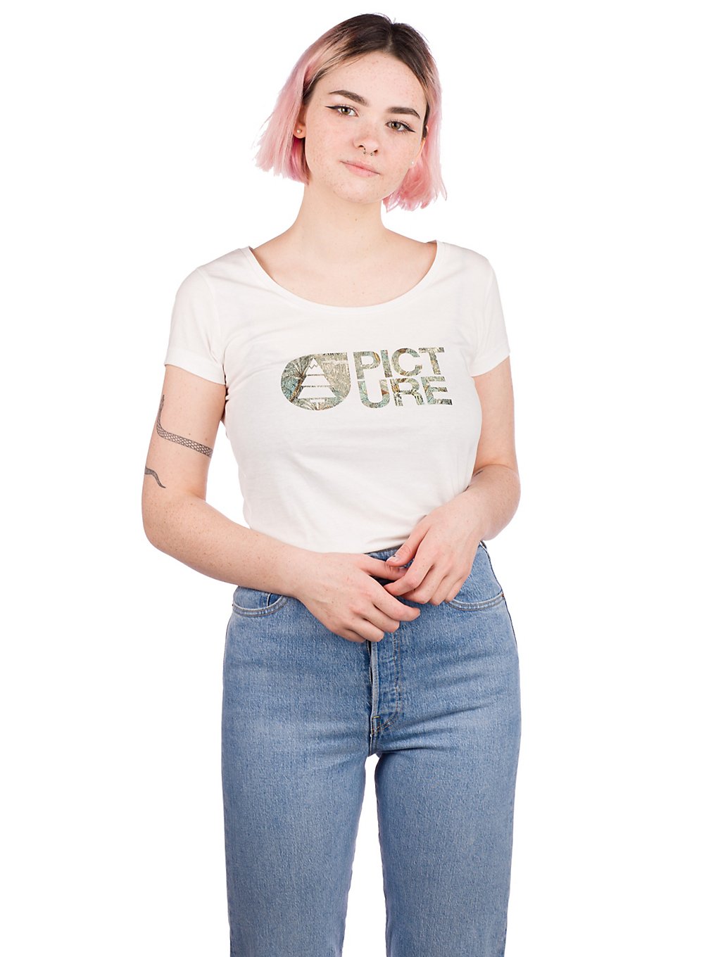 Picture Basement Heather T-Shirt white