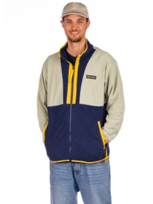 columbia back bowl full zip fleece in blue