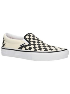 blue vans slip ons checkerboard