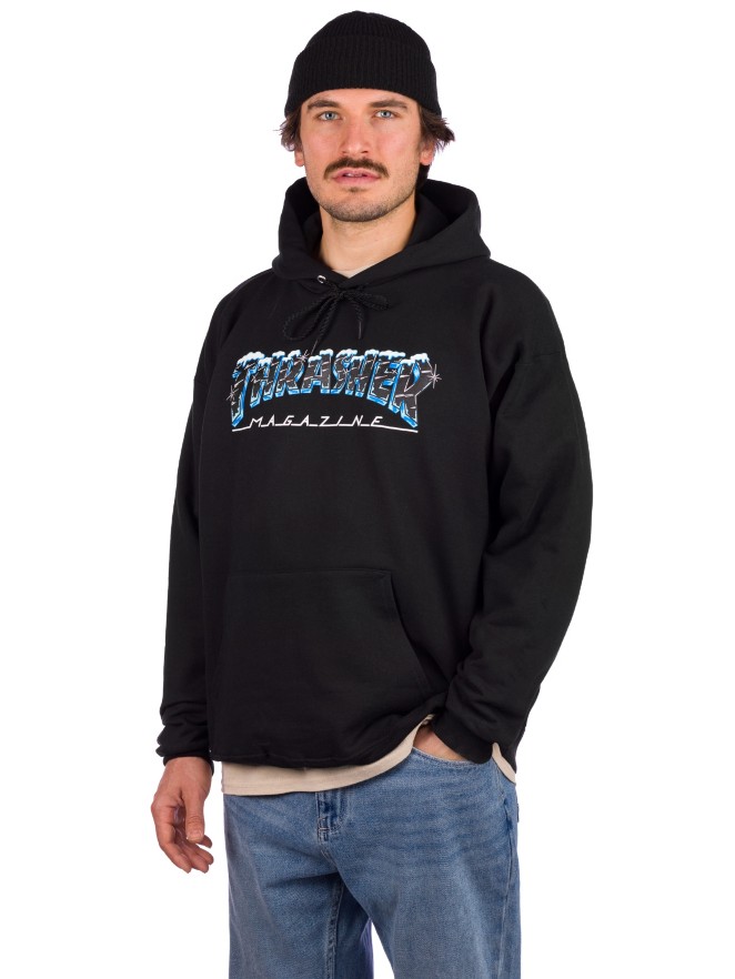 Thrasher Black Ice Felpa con Cappuccio