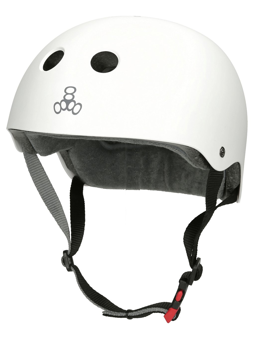Triple 8 Dual Certified Sweatsaver Helmet white rubber