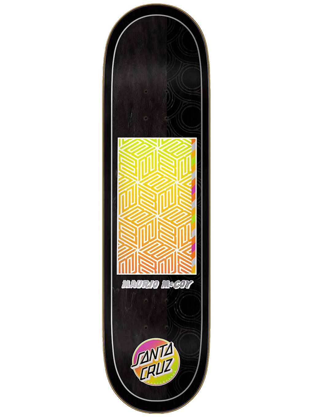 Santa Cruz McCoy Afterglow 8.25 Skateboard Deck black/gold