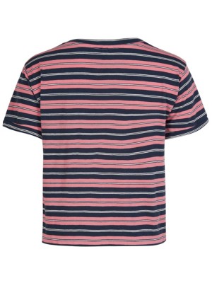 Striped Knotted T-skjorte