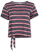 Striped Knotted Camiseta
