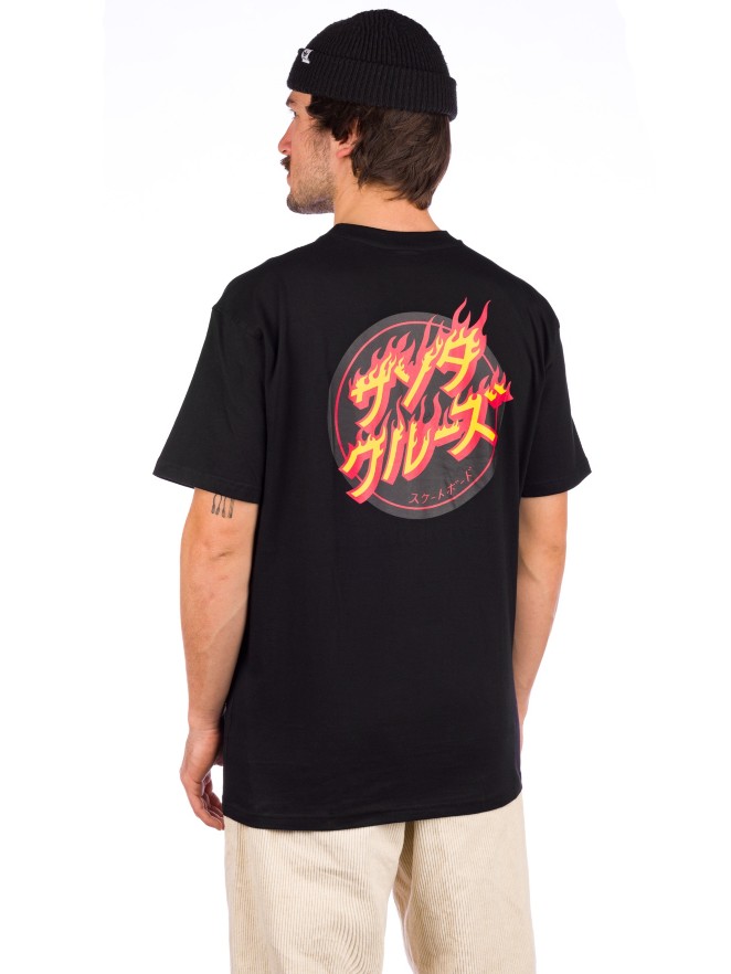 Santa Cruz Flaming Japanese Dot T-Shirt