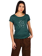 Florah Print Organic T-skjorte