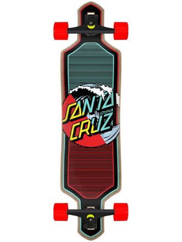 Santa Cruz Wave Dot Splice Drop Thru 9.0&quot; Skateboard