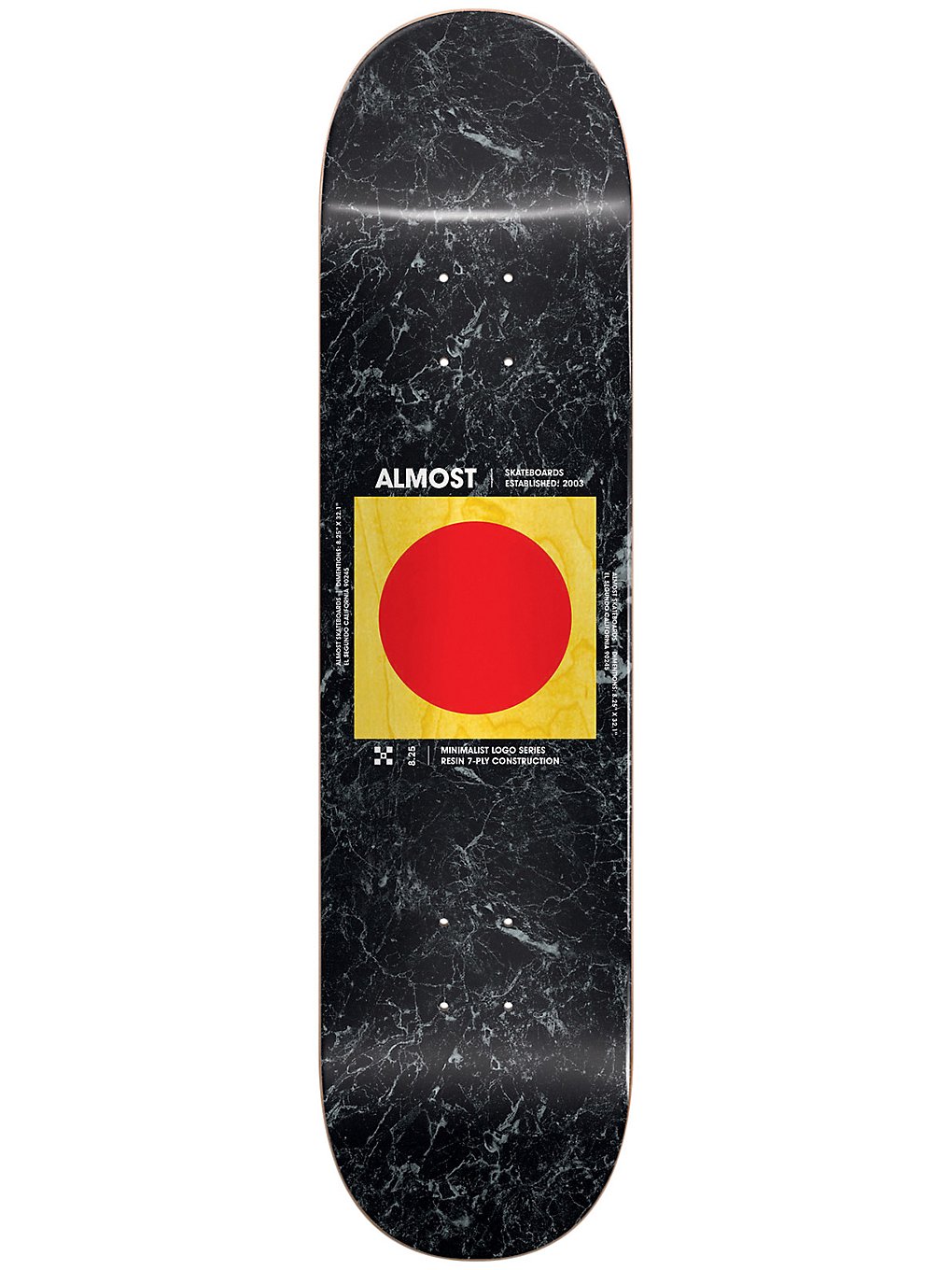 Almost Minimalist R7 8.25 Skateboard Deck black