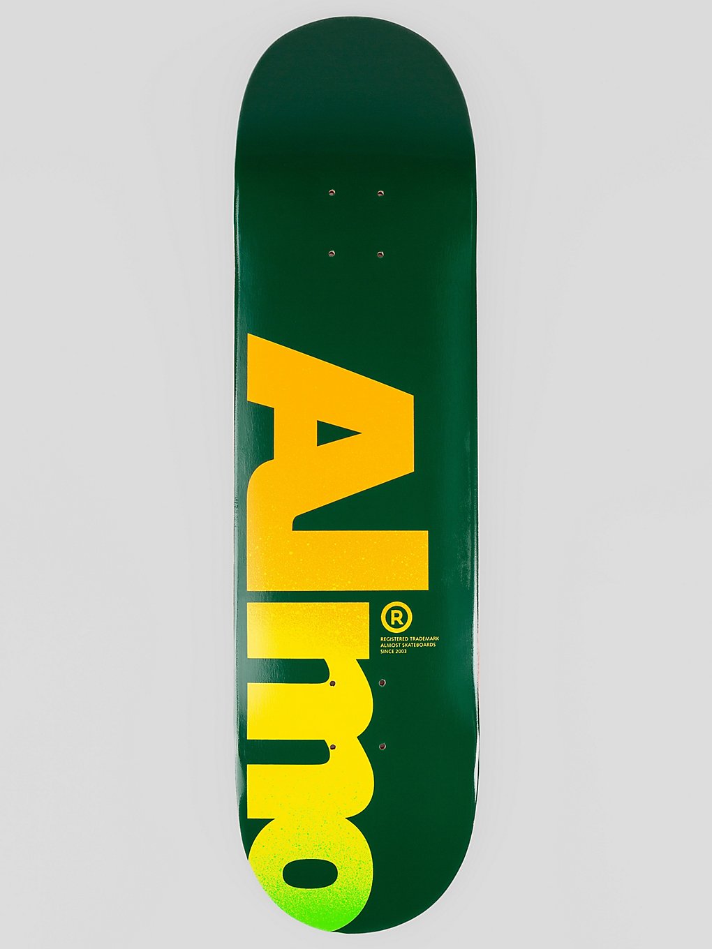 Almost Fall Off Logo 8.25 Skateboard Deck green