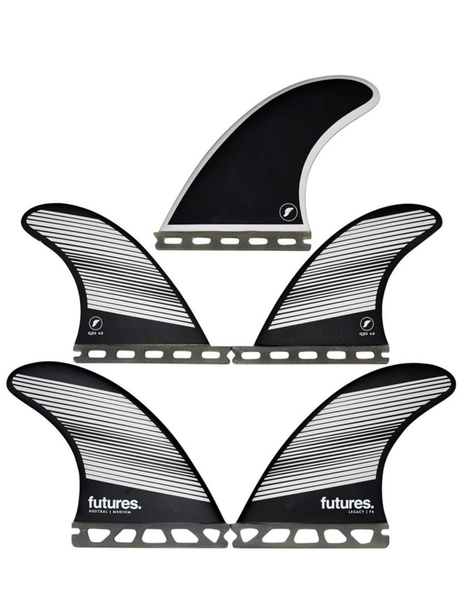 Futures Fins Quad Thruster 5 F6 Legacy Honeycomb Finne Set