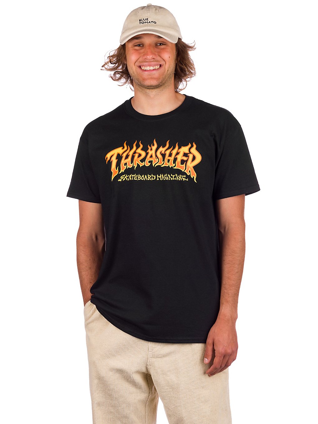 Thrasher Fire Logo T-Shirt svart