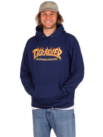 Thrasher Fire Logo Pulover s kapuco