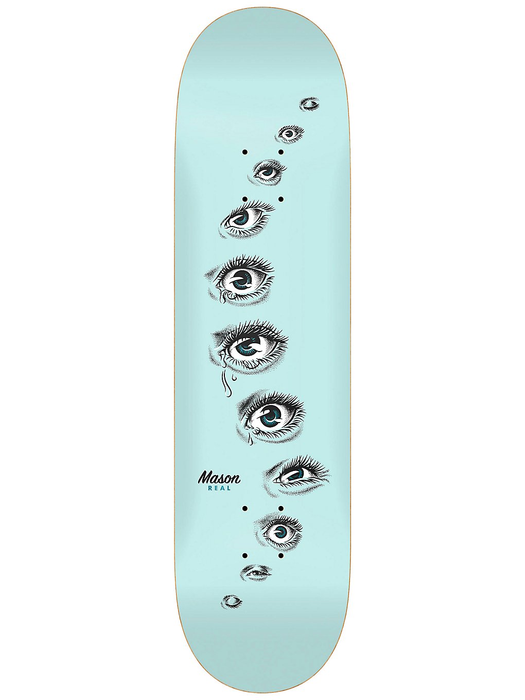 Real Msaon Eyes 8.28 Skateboard Deck blue